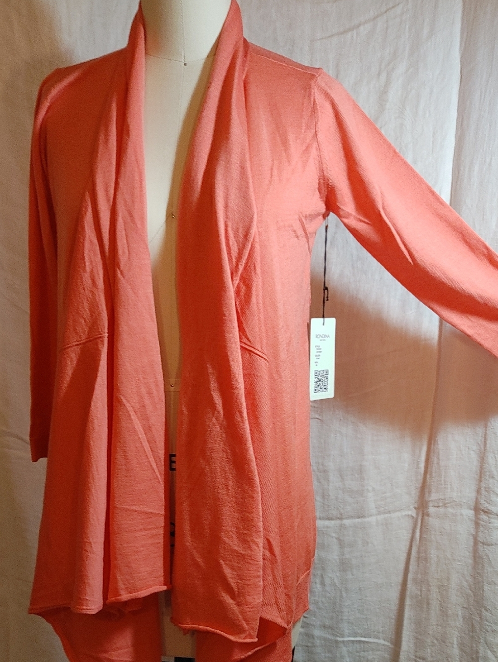 Rondina Coral Waterfall Cardigan Size M